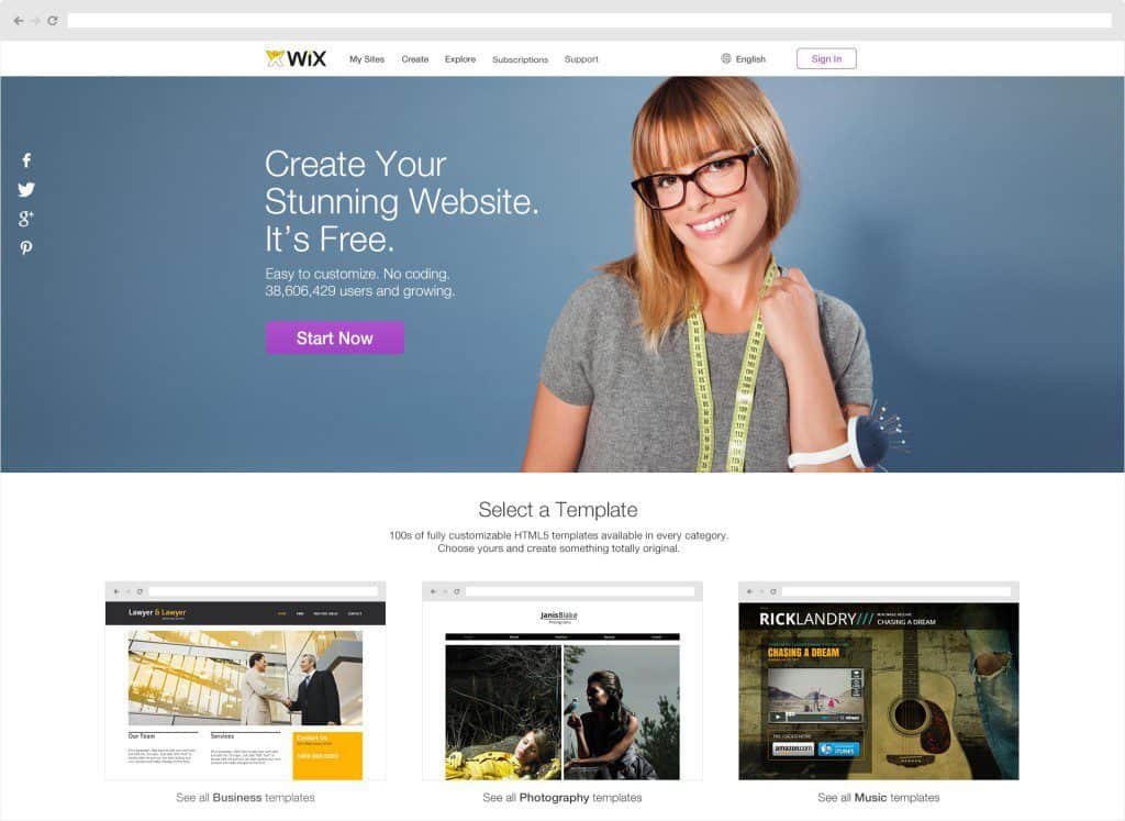 Wix-Home-page