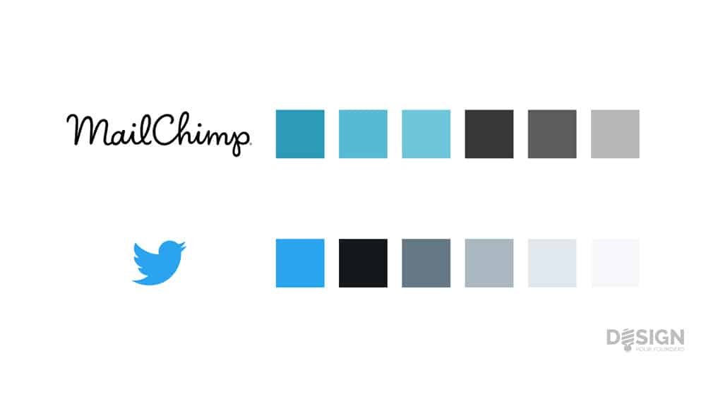 couleur en lean design : Twitter