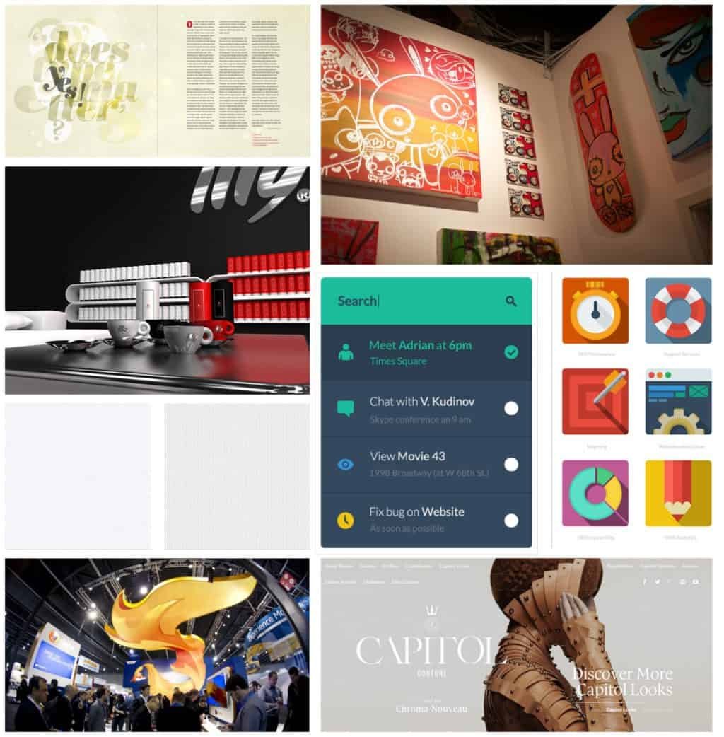 design visuel : Mood board pour le site web Design & Lifestyle