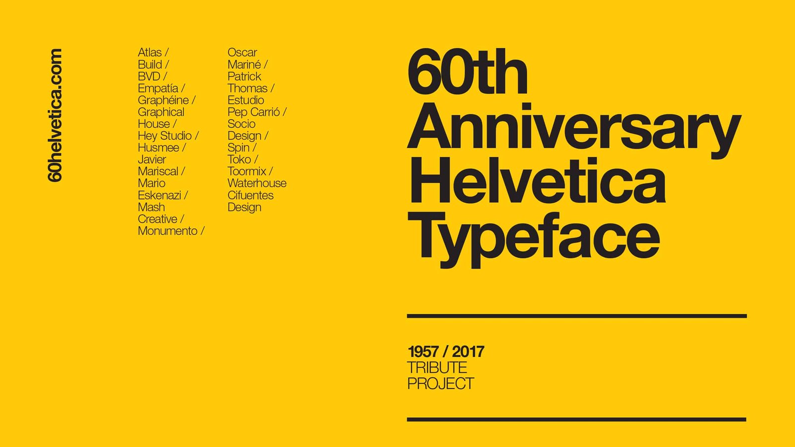 documentaire Helvetica, célébration du 60e anniversaire de la police de caractères