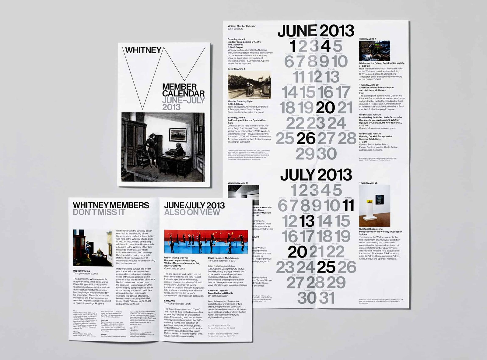 Give Branding Back its Soul : design d'identité Whitney Museum of American Art par Experimental Jetset. Brochure
