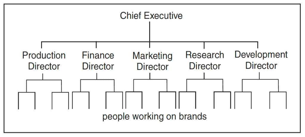Stephen King 1971 : Qu'est-ce qu'une marque ? Figure 2.7 Chief Executive Organigram