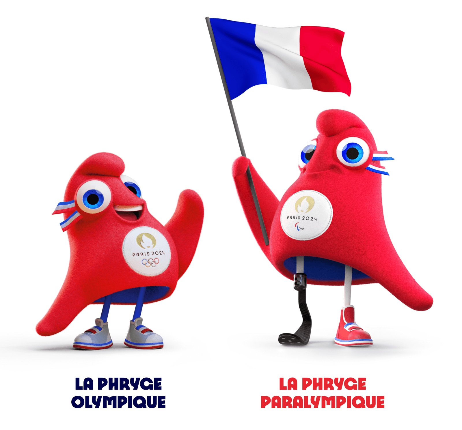 mascottes paris 2024 - phryge olympique et phryge paralympique